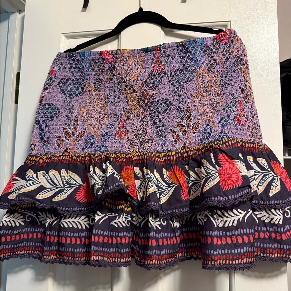 FARM Rio Purple and Multicolor mini Skirt